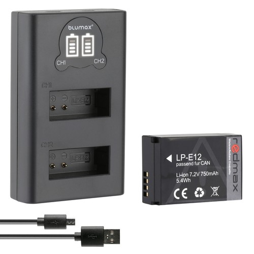 Batteria caricatore lcd - +, per