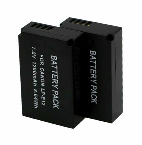 2pack batteria e12 per - 2pack, lp-e12