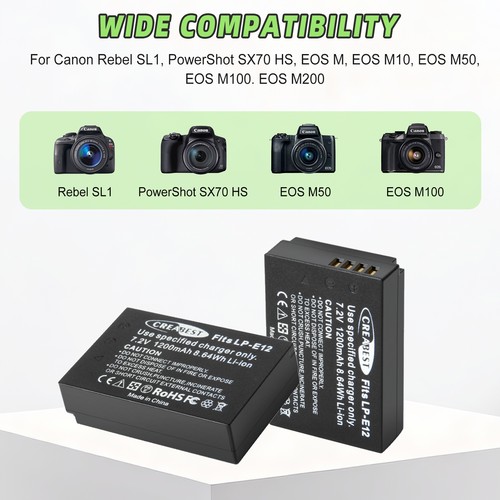 Batteria e12 1200mah - batteria, lp-e12