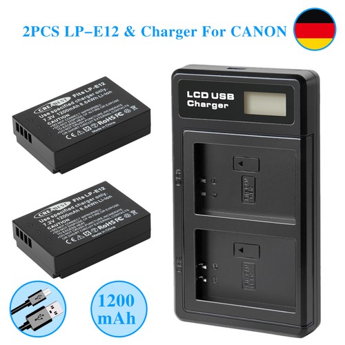 Batteria e12 per canon - 2x,
